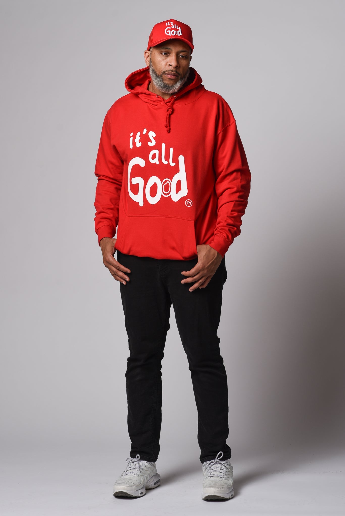 it's all God Fleece Pullover Hoodie - Red