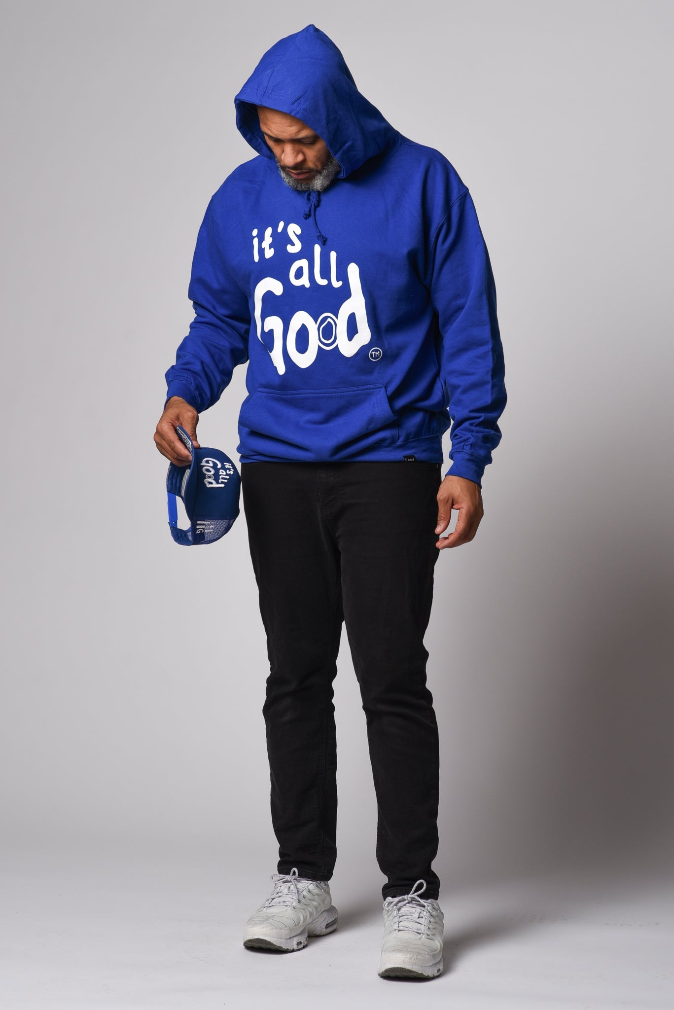 it's all God Fleece Pullover Hoodie - Blue