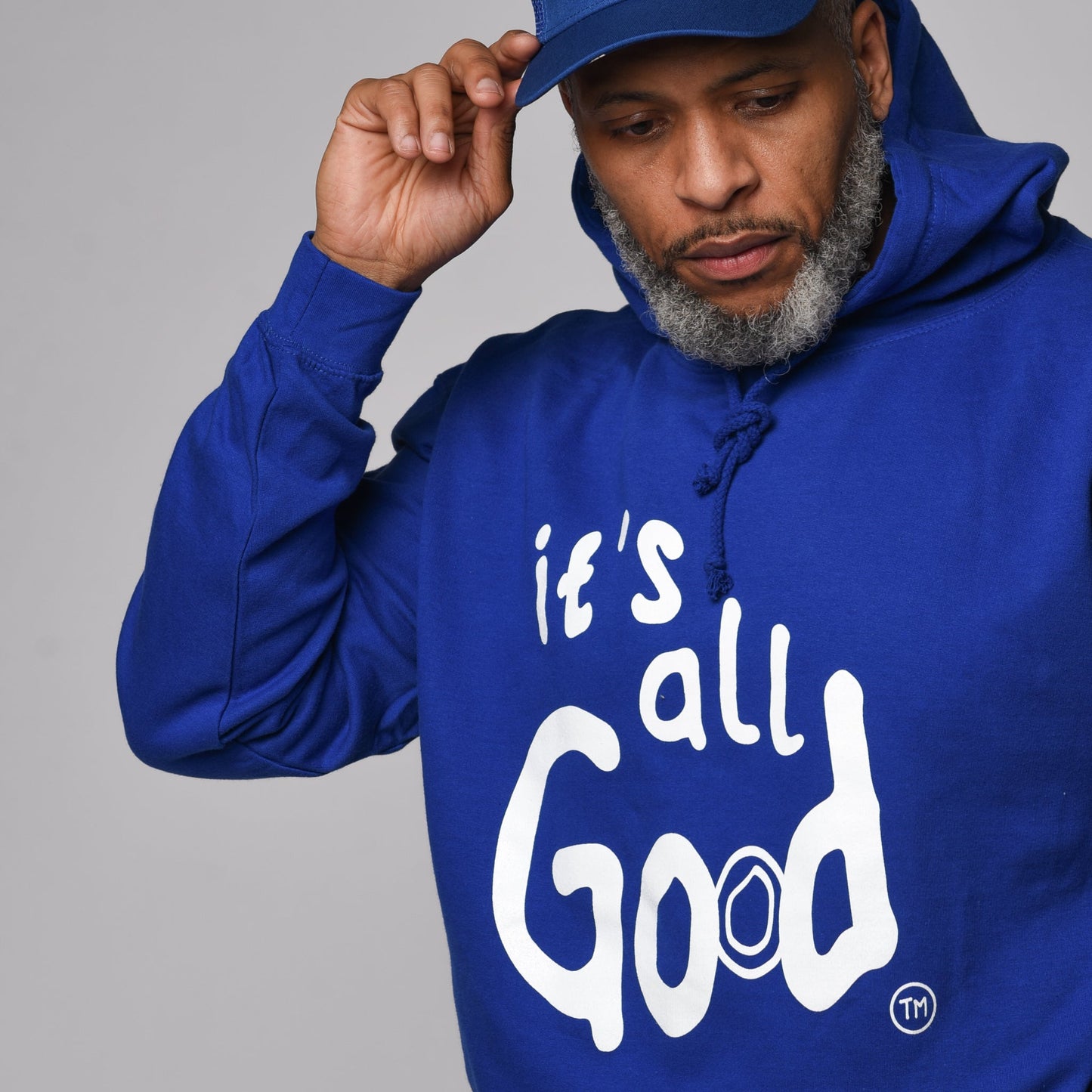 it's all God Fleece Pullover Hoodie - Blue