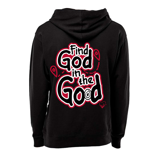 Find God Fleece Pullover Hoodie - Black